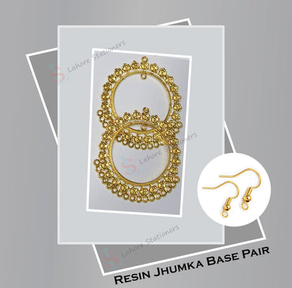 Jhumka Earrings Base Round Design Pair