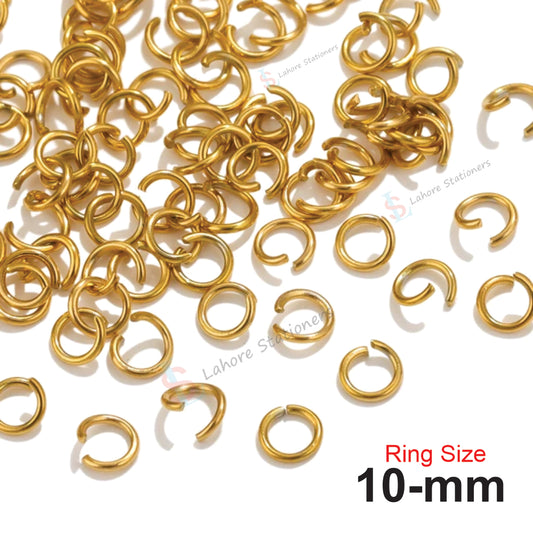 Keychain Jump Rings 10mm  Silver & Gold Jewelry Findings for Crafting