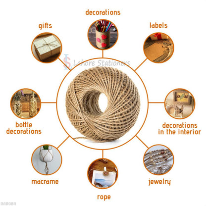 Jute Roll 2 Piece Thread Decor Supplies