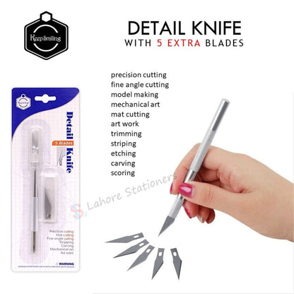 Keep Smile Detail Knife with 5 Extra Blades