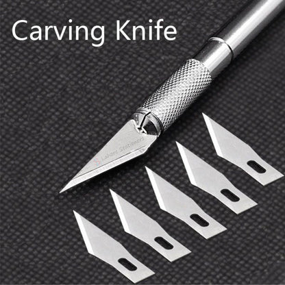 Keep Smile Detail Knife with 5 Extra Blades
