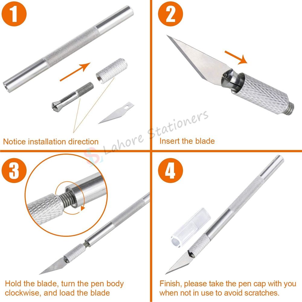 Keep Smile Detail Knife with 5 Extra Blades
