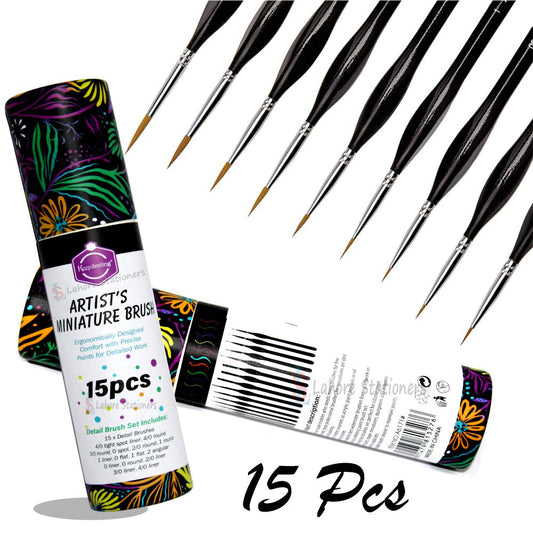 Keep Smiling 15 Pcs Detail Paint Brush Set,