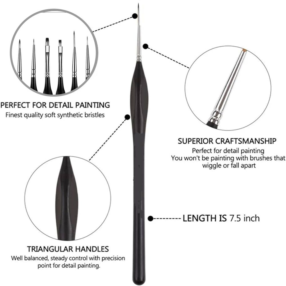 Keep Smiling 15 Pcs Detail Paint Brush Set,