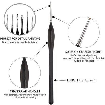 Keep Smiling 15 Pcs Detail Paint Brush Set,