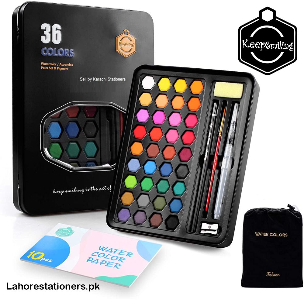 Keep Smiling Watercolor Paints Set 36 Colors