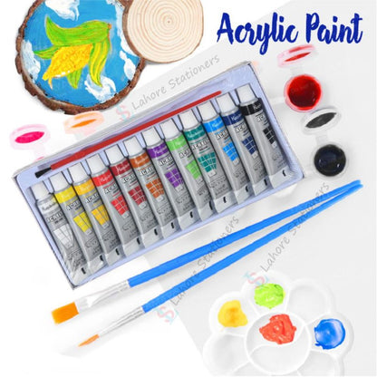 Keep Smiling Acrylic Colour Paints Pack of 12