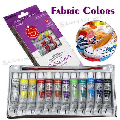 Keep Smiling Fabric Paints 12 Colour Set