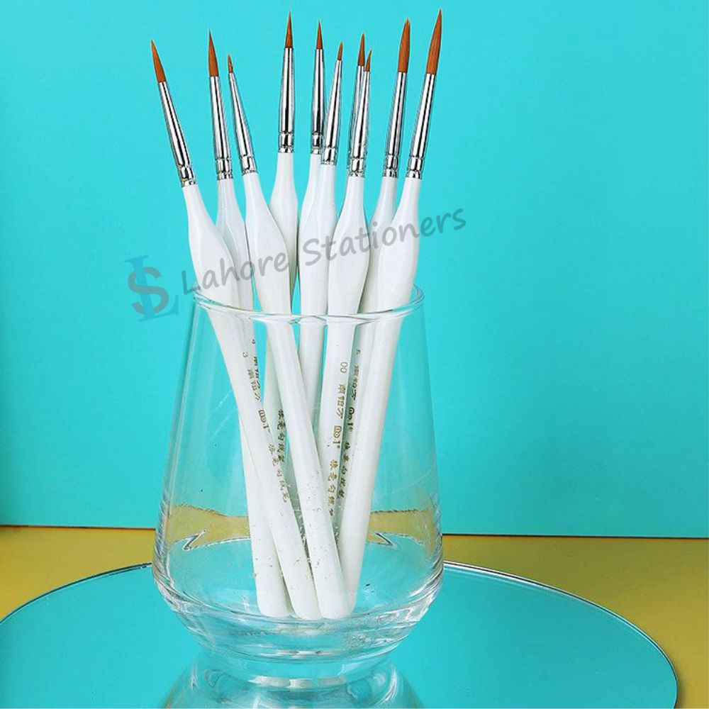 Keep Smiling Mini Detail Linner Paint Brush Set In Pack 10 Pcs