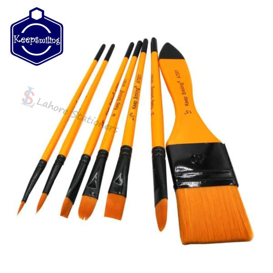 Keep Smiling Paint Brush Set Mixed Pack of 7Pcs