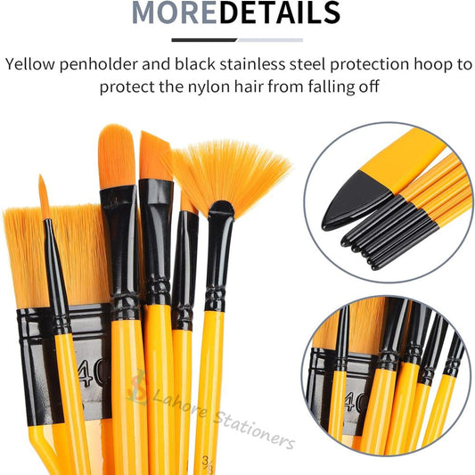 Keep Smiling Paint Brush Set Mixed Pack of 7Pcs