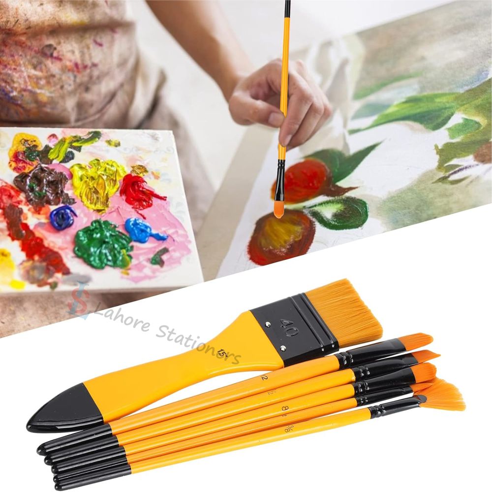 Keep Smiling Paint Brush Set Mixed Pack of 7Pcs