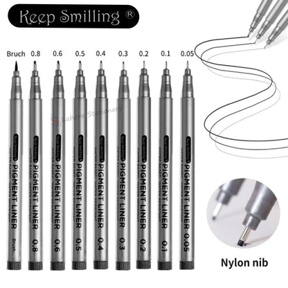 Keep Smiling Pigment Liner Set 9 Pcs