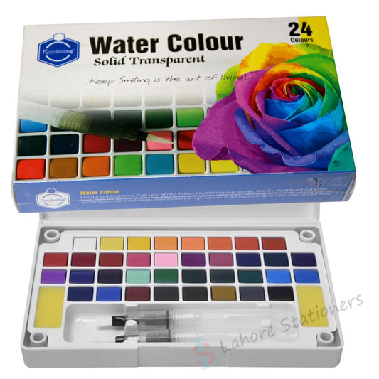 Keep Smiling Solid Transparent Watercolor Paints with Water Brush