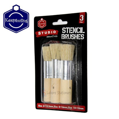 Keep Smiling Stencil Brushes Set Pack Of 3