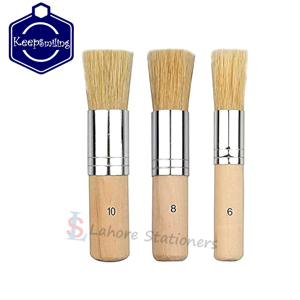 Keep Smiling Stencil Brushes Set Pack Of 3