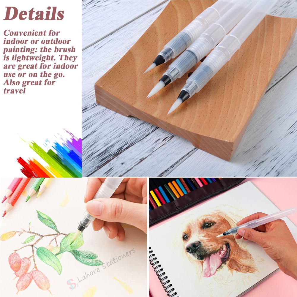 Water Brush Pens Pack of 3
