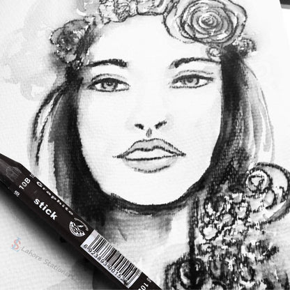 Keep Smilling Water Soluble Graphite Stick Set Art Drawing for Sketch & Shading Sticks Set 3 Pcs