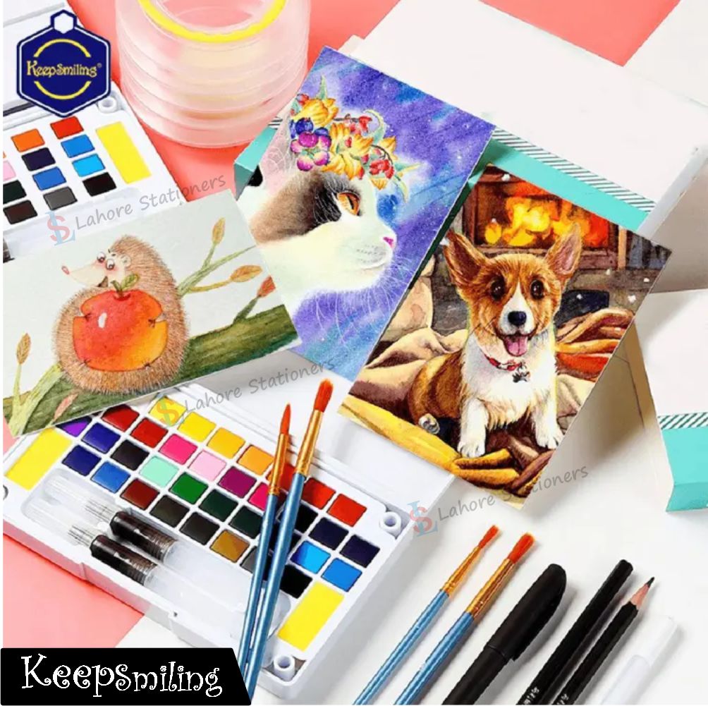 Keep Smiling Watercolor Paints Set 36 Colors