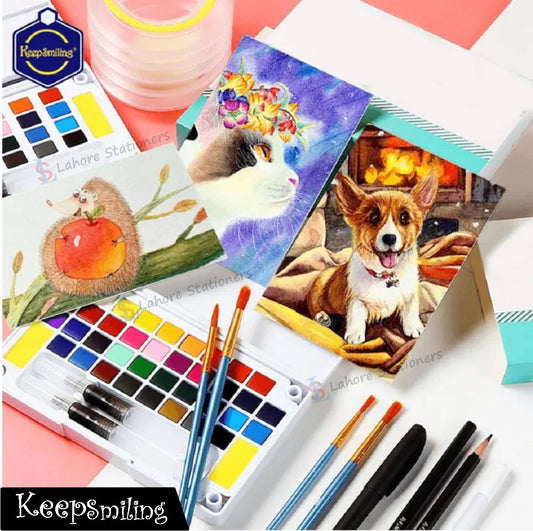 Keep Smiling Watercolor Paints Set 36 Colors