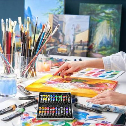 Keep Smiling Acrylic Tube Colours 12ml – 24 Shades Acrylic Paint Set