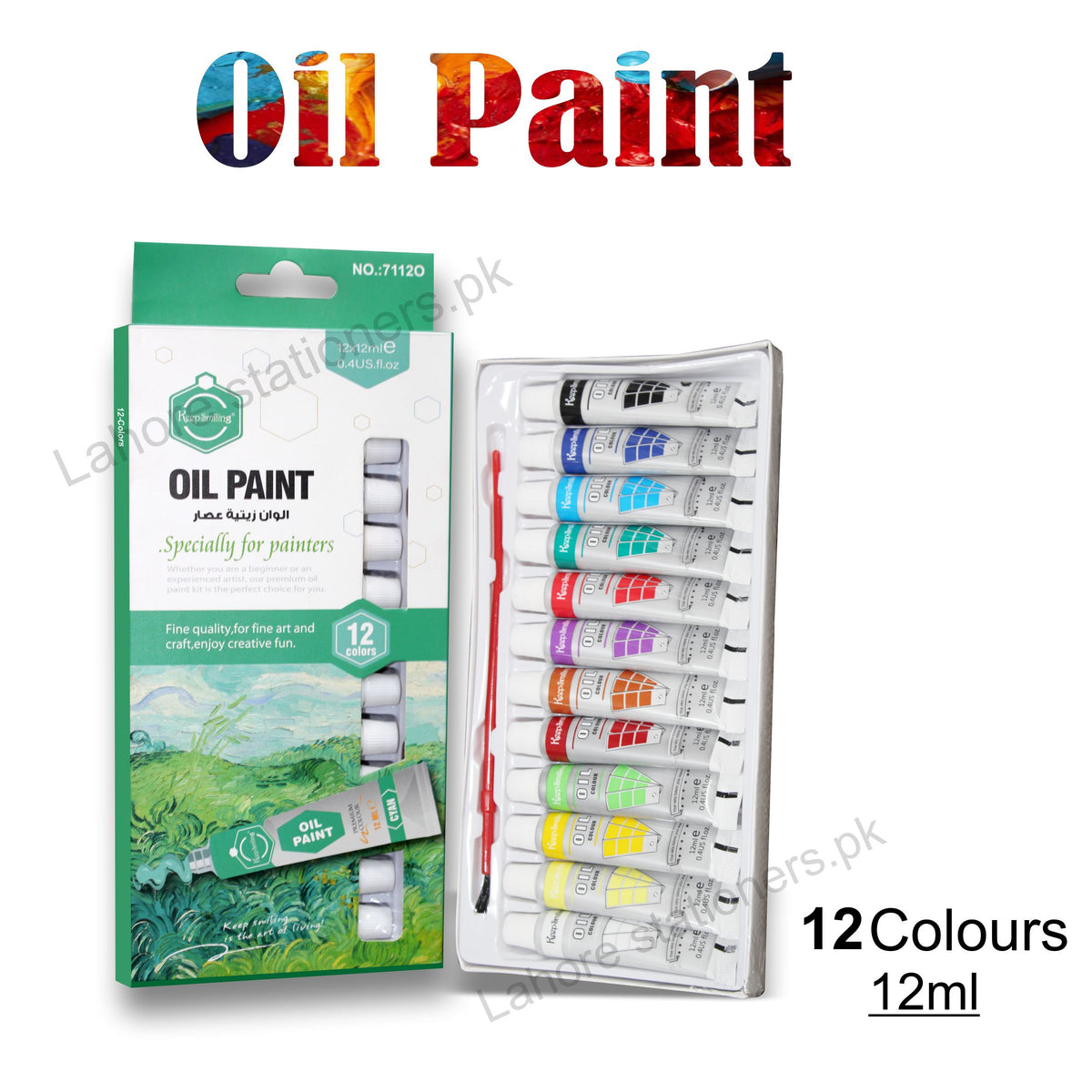 Keep Smiling Oil Paint 12 Shades,12ml Tubes