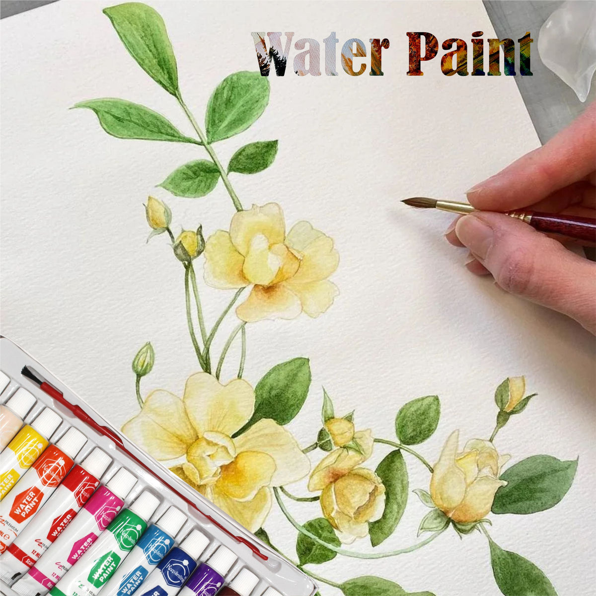 Keep Smiling Water Colours 12 Shades Tube 12ml