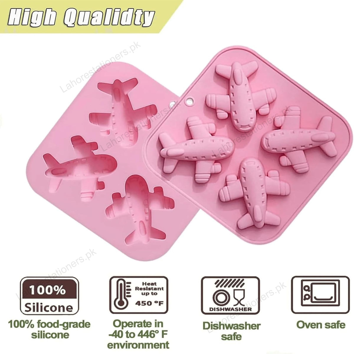 Kiddo Art Airplane Silicone Mold for Chocolate, Candy, Ice Cubes, Cake, Wax & Crafts