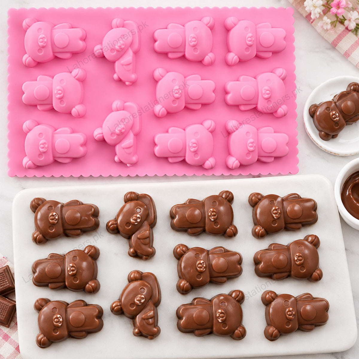 Kiddo Art Bear Shape Silicone Mold for Chocolate, Candy & Crafts