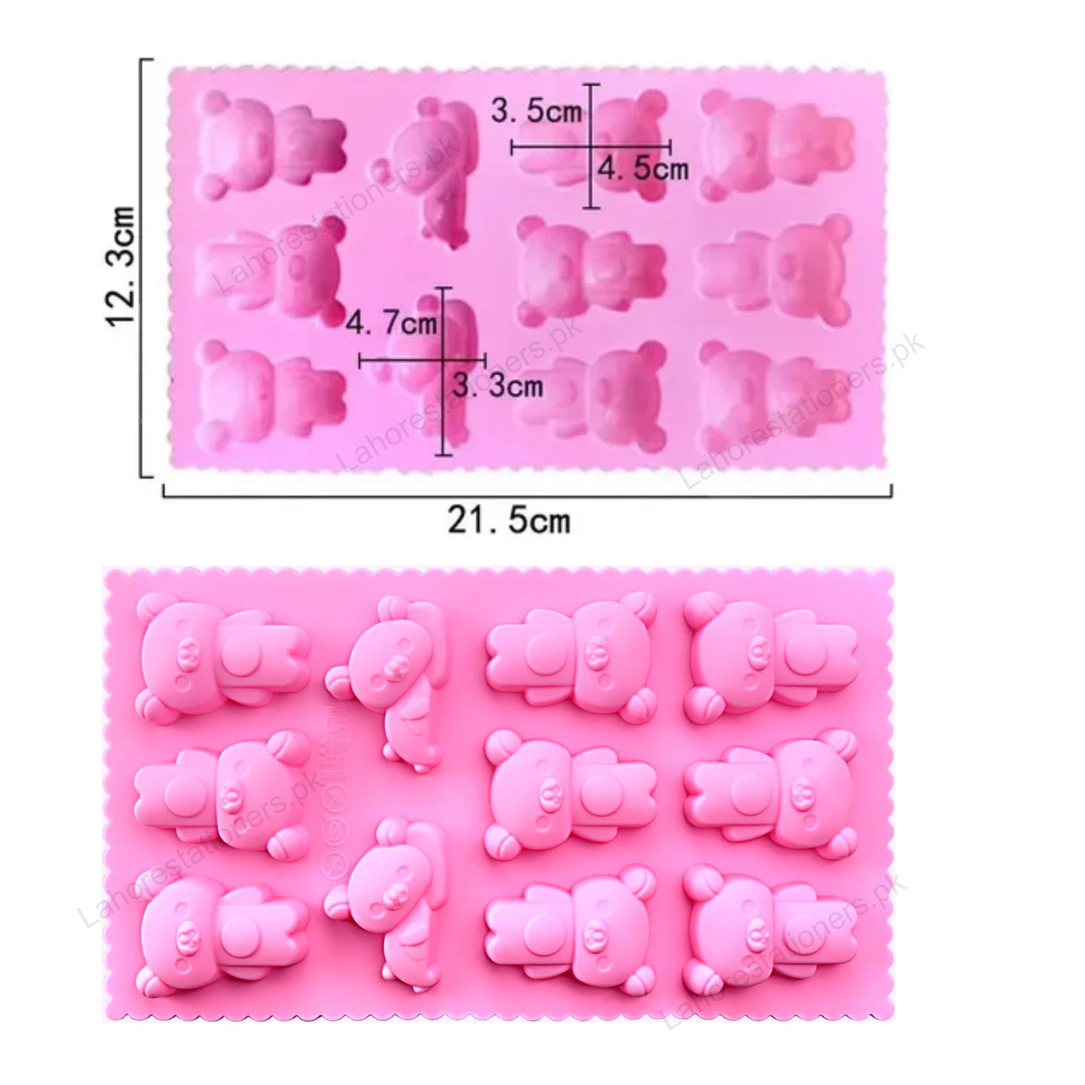 Kiddo Art Bear Shape Silicone Mold for Chocolate, Candy & Crafts