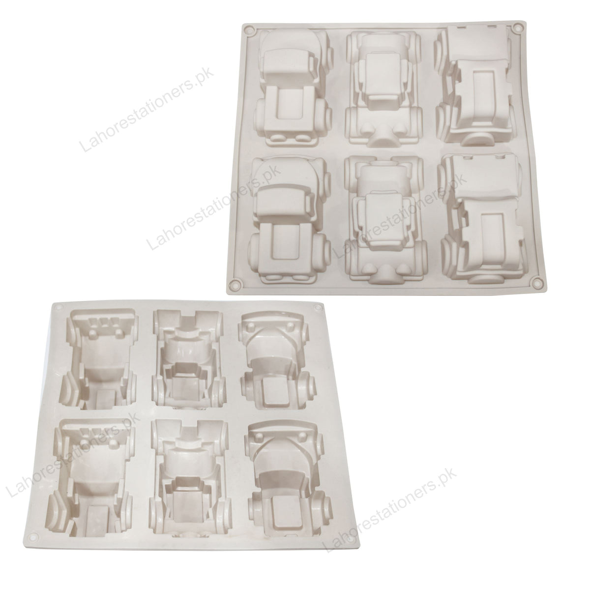 Kiddo Art Car Shape Silicone Mold 6 Cavity Car Mold for Chocolate, Resin, Cement, Concrete & Crafts