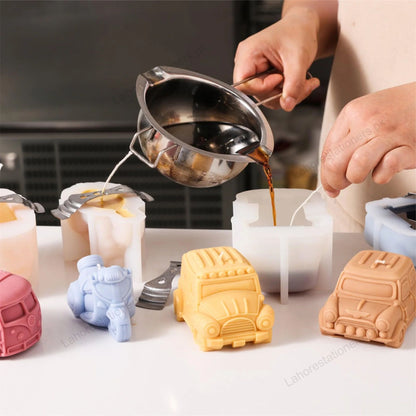 Kiddo Art Car Shape Silicone Mold 6 Cavity Car Mold for Chocolate, Resin, Cement, Concrete & Crafts