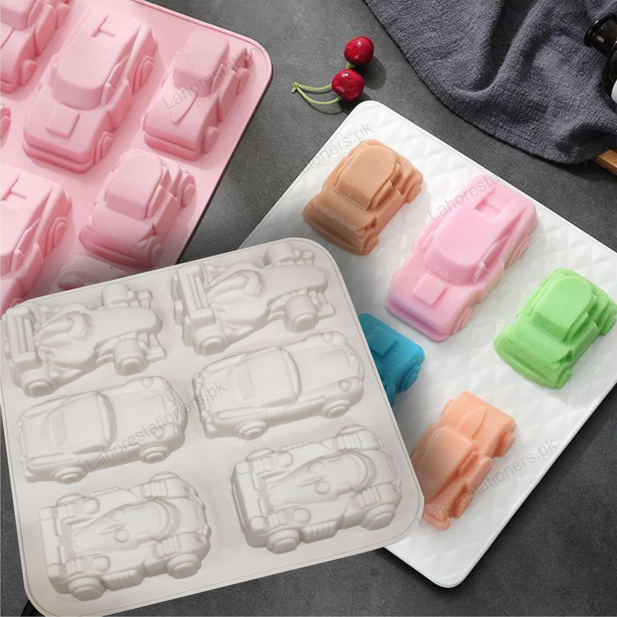 Kiddo Art Racing Car Silicone Mold Plaster, Clay, Epoxy Resin, Soap, Candle & Chocolate Casting
