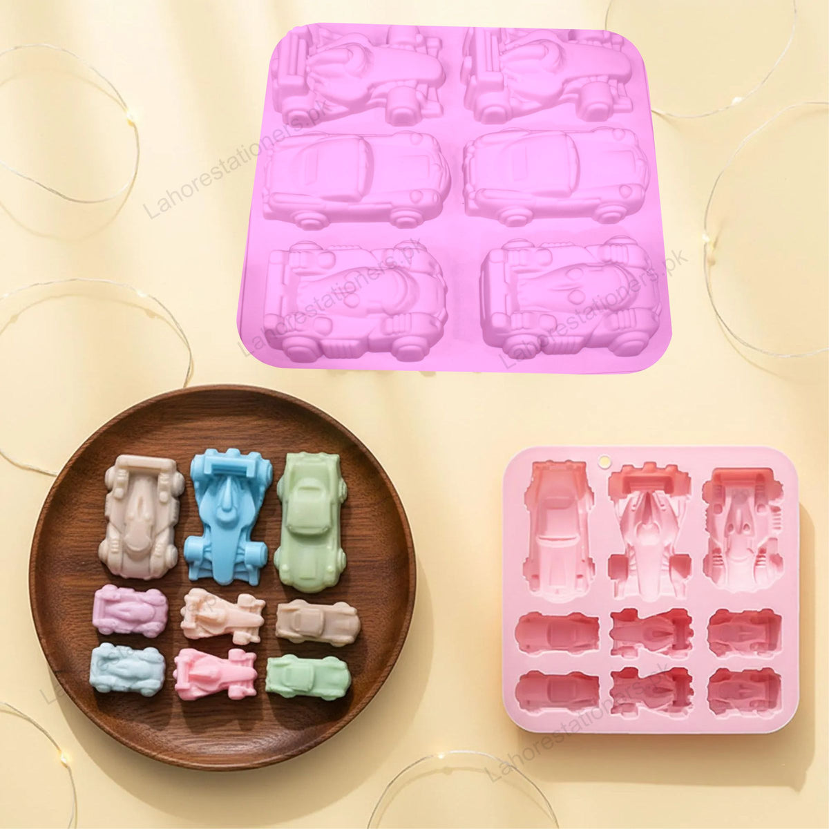 Kiddo Art Racing Car Silicone Mold Plaster, Clay, Epoxy Resin, Soap, Candle & Chocolate Casting