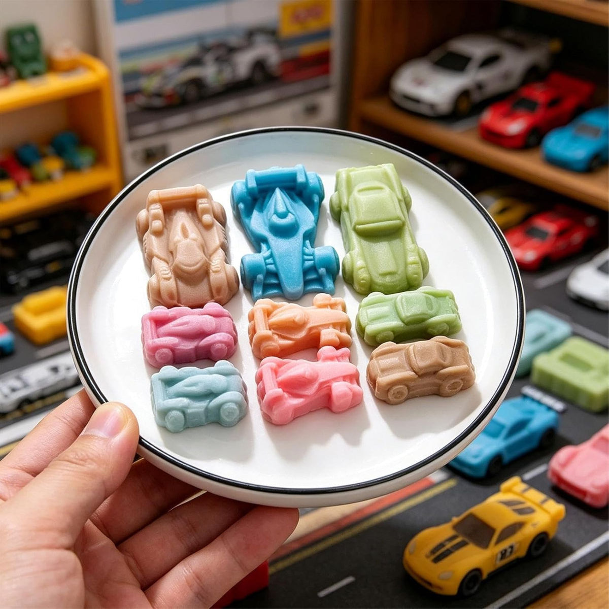 Kiddo Art Racing Car Silicone Mold Plaster, Clay, Epoxy Resin, Soap, Candle & Chocolate Casting