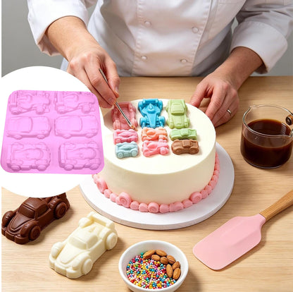Kiddo Art Racing Car Silicone Mold Plaster, Clay, Epoxy Resin, Soap, Candle & Chocolate Casting