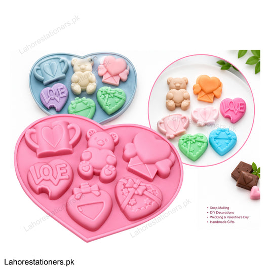Kiddo Art Heart Shape Silicone Mold Chocolate, Resin, Cement, Concrete, Plaster & Crafts