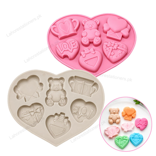 Kiddo Art Heart Shape Silicone Mold Chocolate, Resin, Cement, Concrete, Plaster & Crafts