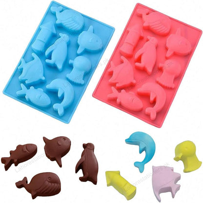 Kiddo Art Sea Animals Silicone Mold for Chocolate, Resin, Soap, Plaster & Crafts