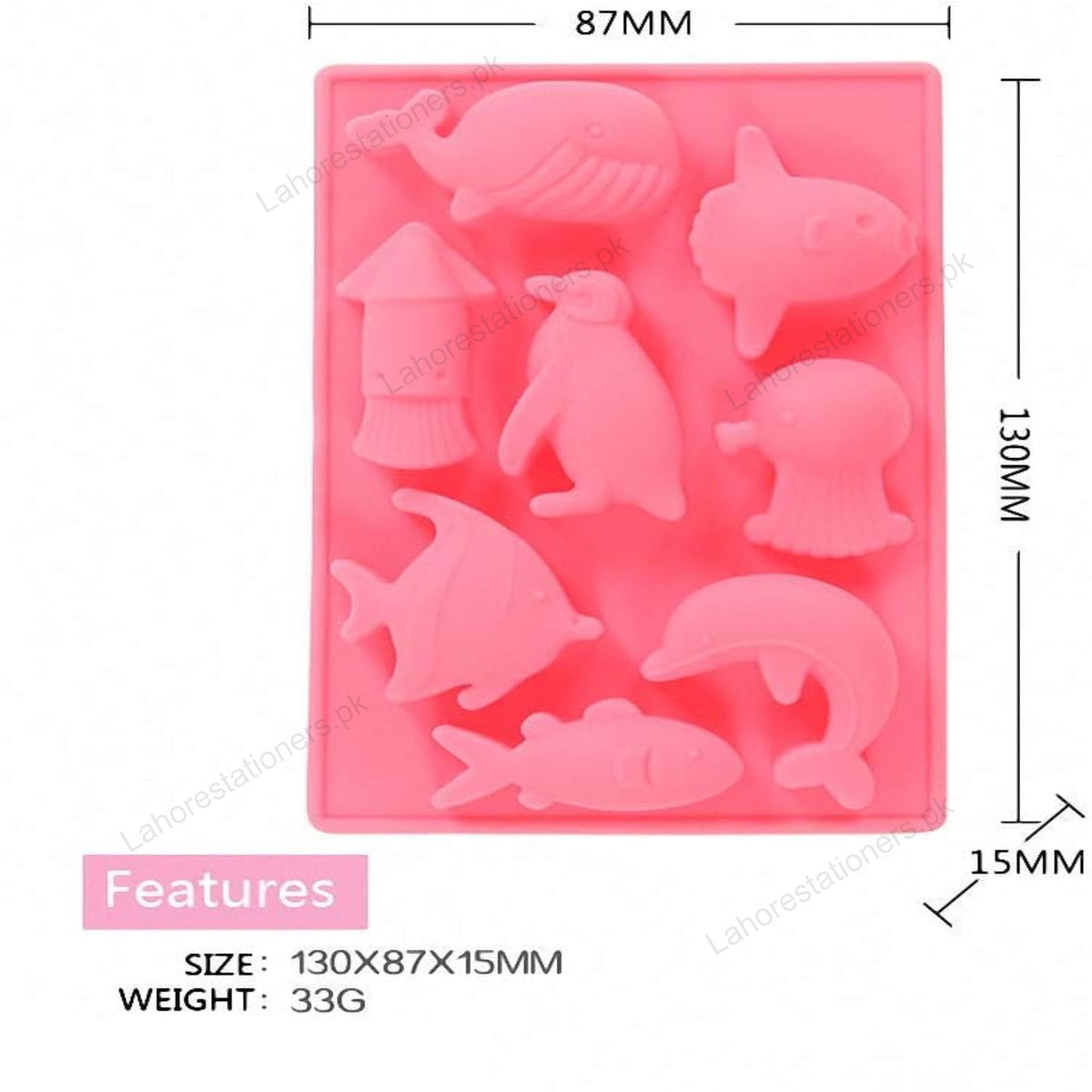 Kiddo Art Sea Animals Silicone Mold for Chocolate, Resin, Soap, Plaster & Crafts