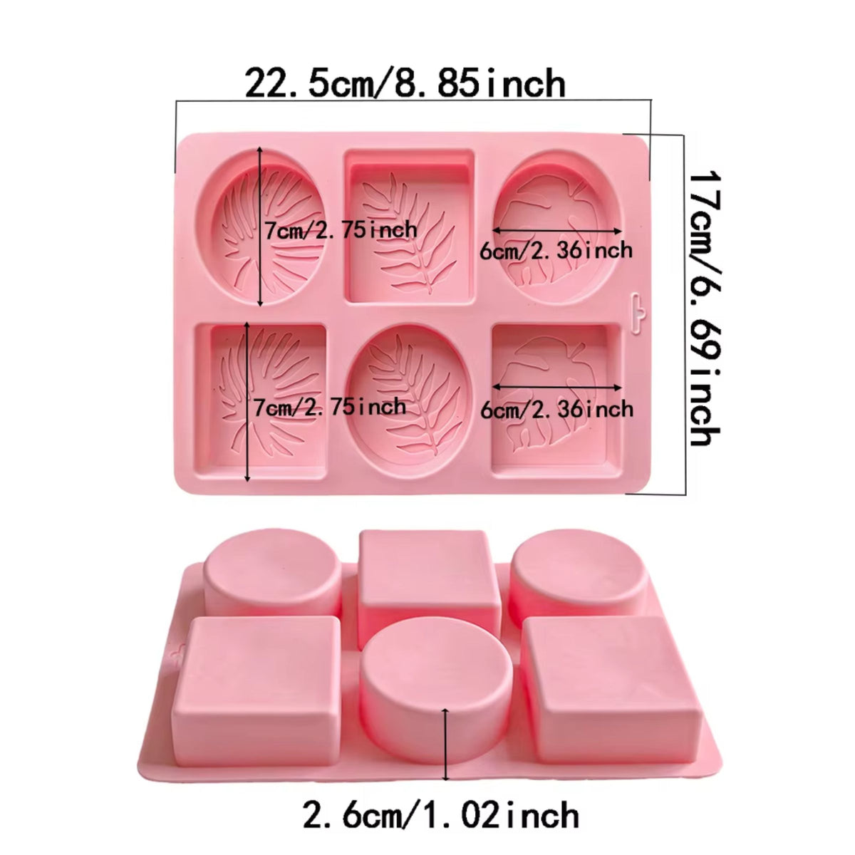 Kiddo Art Soap & Candle Silicone Mold – Round Decorative Shapes for Soap, Wax, Resin & Crafts