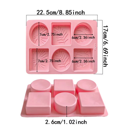 Kiddo Art Soap & Candle Silicone Mold – Round Decorative Shapes for Soap, Wax, Resin & Crafts