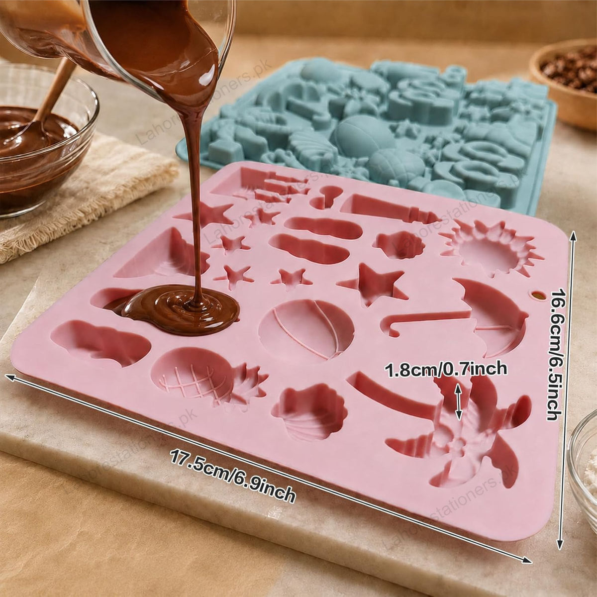Kiddo Art Summer Beach Silicone Mold for Chocolate, Candy, Soap, Resin, Fondant & Ice