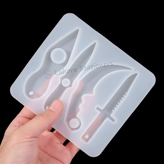 Knife Shape Keychain Silicone Resin Mold