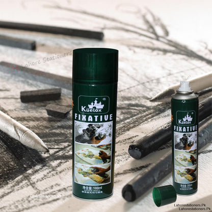 Kuelox Fixative Spray China Lacquer Spray for Artists Available in 180ml & 300ml