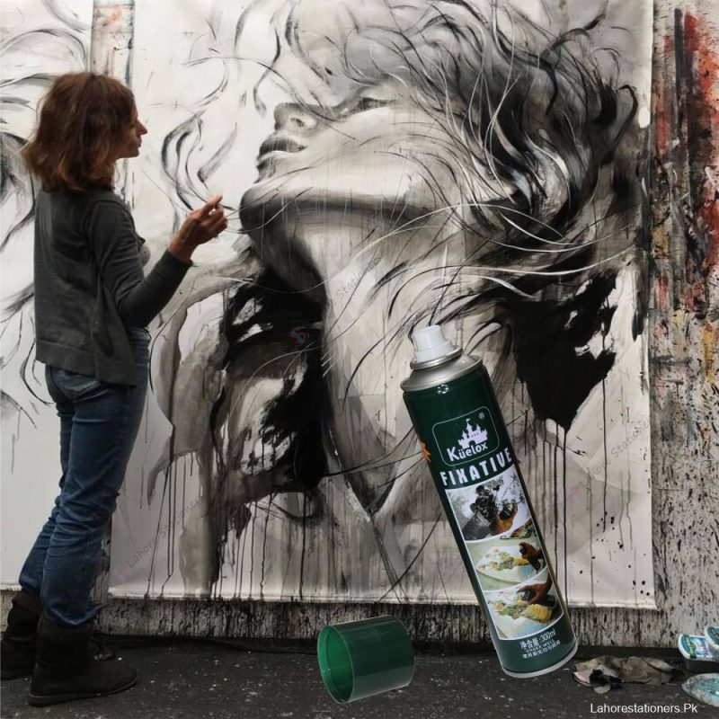 Kuelox Fixative Spray China Lacquer Spray for Artists Available in 180ml & 300ml