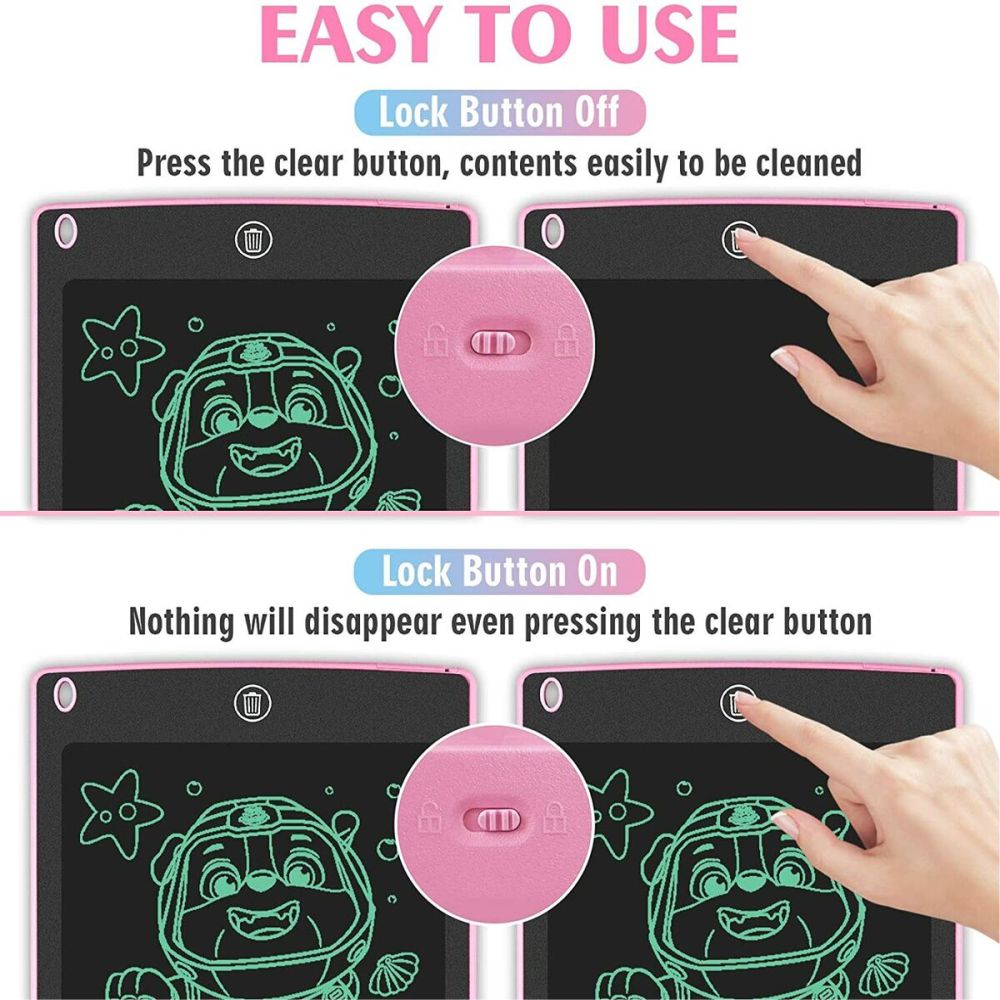 LCD Electronic Writing Board Tablet For Kids 8.5 Inches