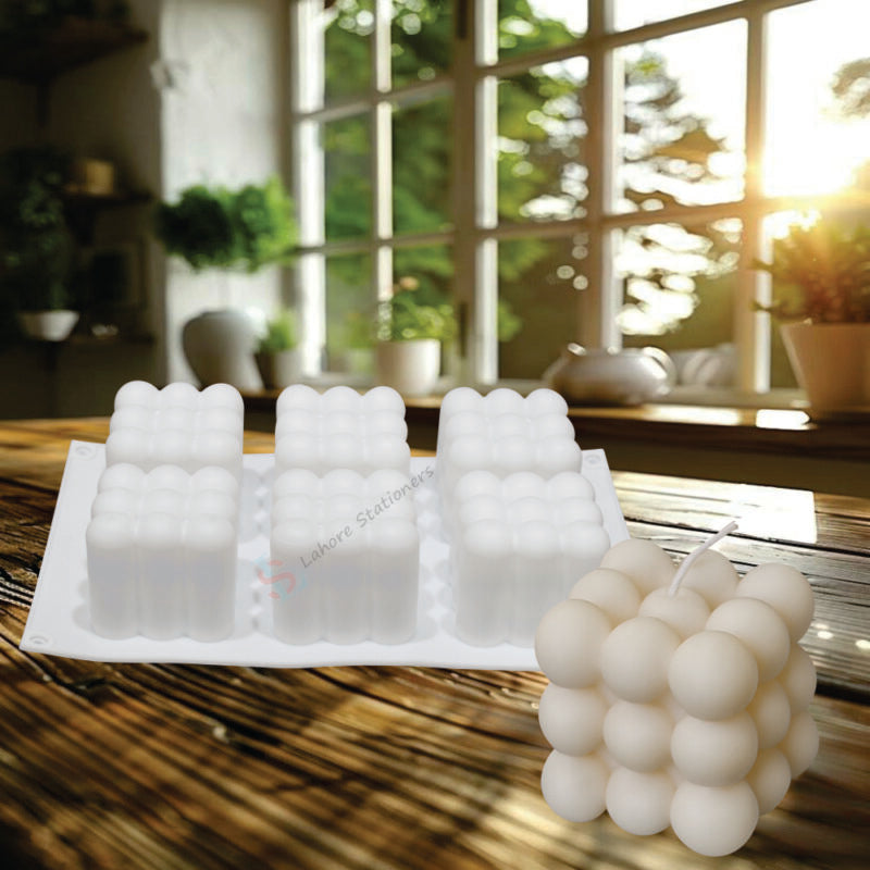 3D Bubble Cube Candle Mold