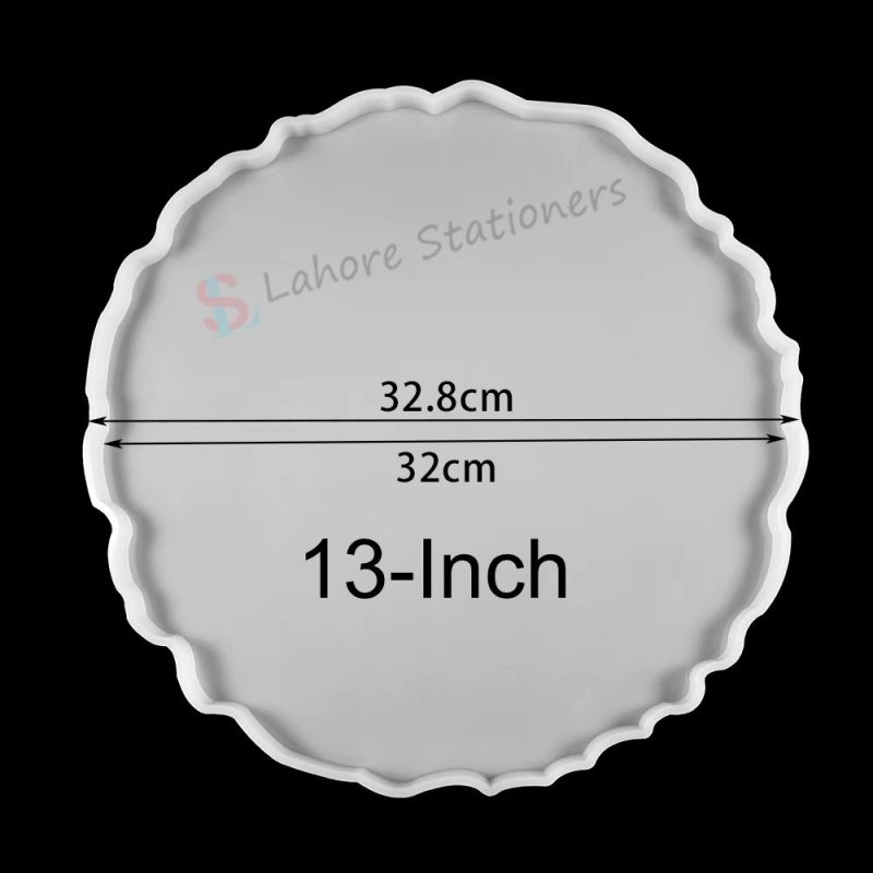 13 inch Irregular Round Nikah Tray Silicone Mold with Handle
