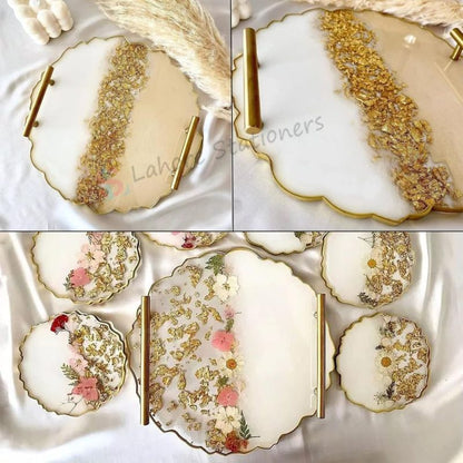 13 inch Irregular Round Nikah Tray Silicone Mold with Handle